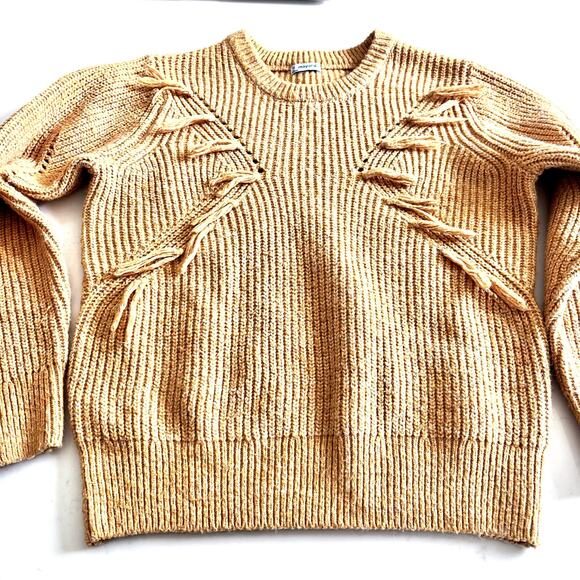 Mayoral Girls Mustard Yellow Fringed Sweater size 12 - Picture 1 of 7